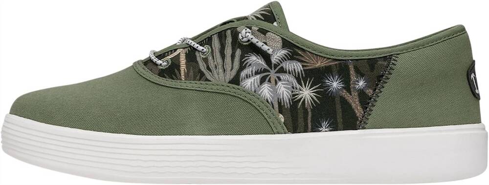 NEW HEY DUDE men's conway cactus print loafers in desert green